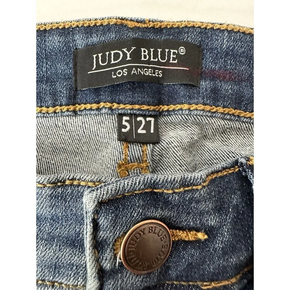 Judy Blue Jeans Women Size‎ 5/27 High Waist Skinny Fit Denim Medium Wash Stretch - Picture 3 of 10